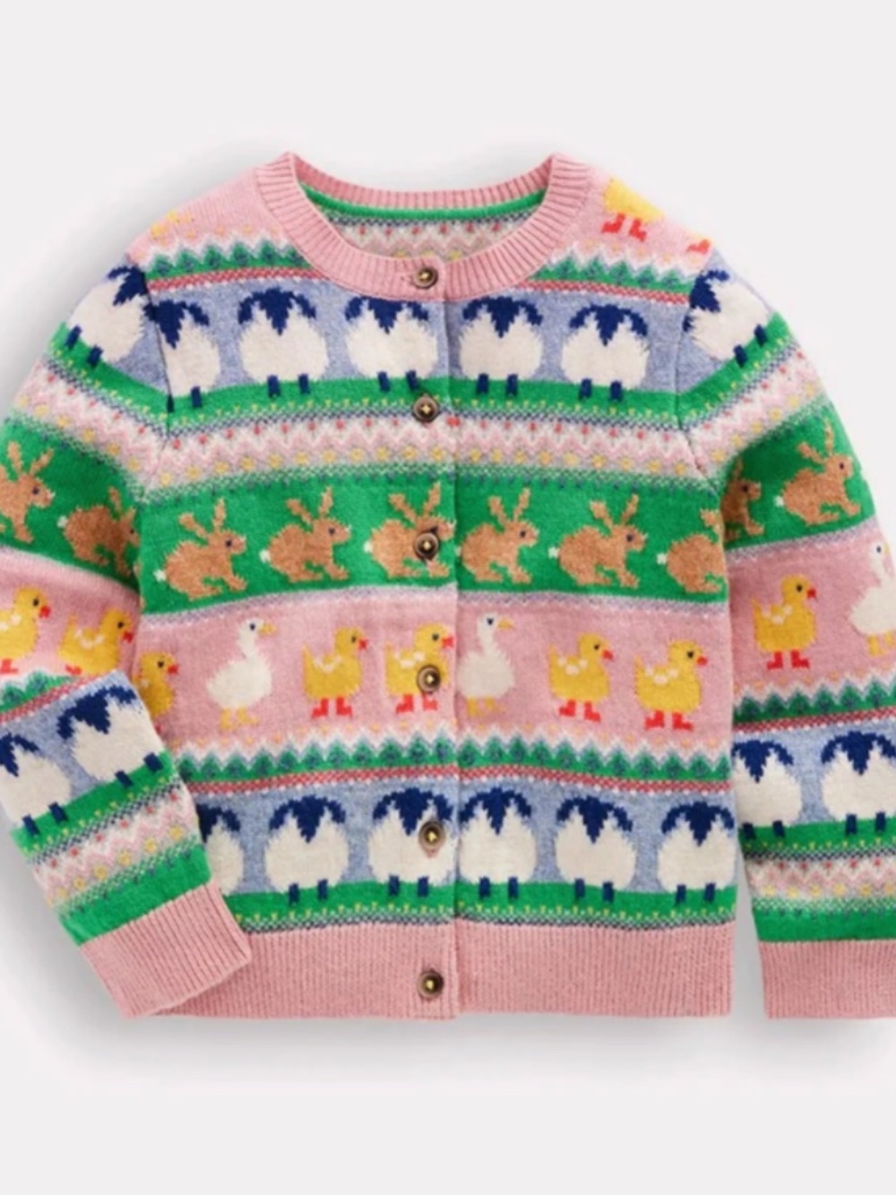Mini Boden Spring Farmyard Cardigan 9/10